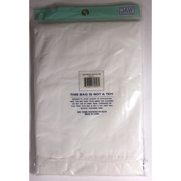 Mattress Protector Fitted Twin Size Vinyl WAC Home Fashions - Picture 5 of 5